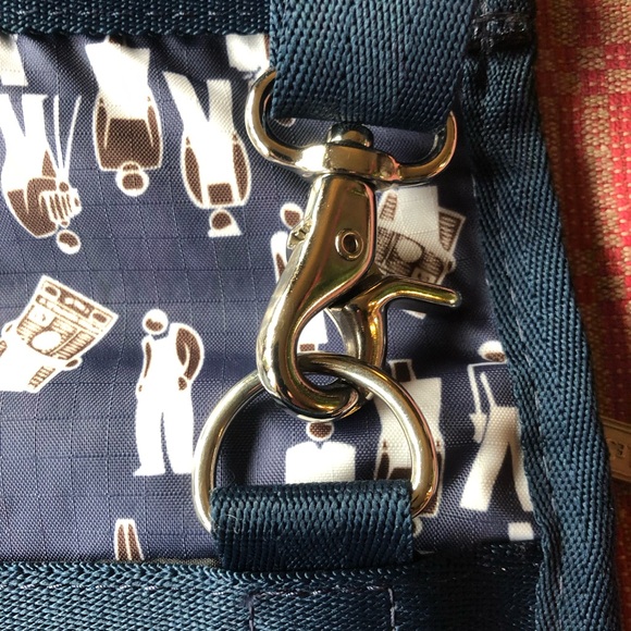 Lesportsac Large Navy Tote with Professions Print - Picture 8 of 10